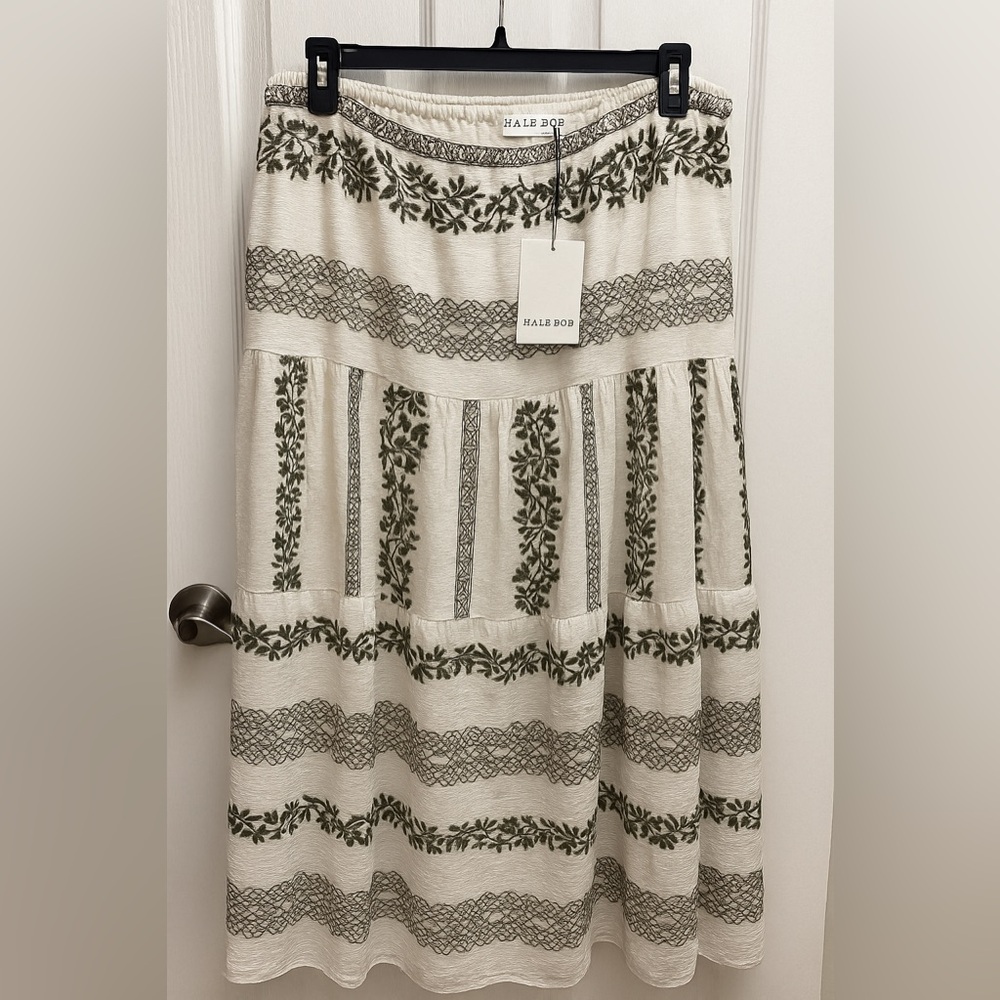 Hale Bob Los Angeles Embroidered Maxi Skirt – Size XL – NWT
